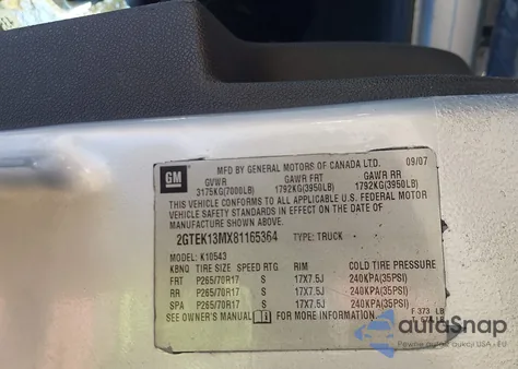 2008 GMC Sierra 1500 Sle1 z USA, uszkodzony, nr VIN 2GTEK13MX81165364